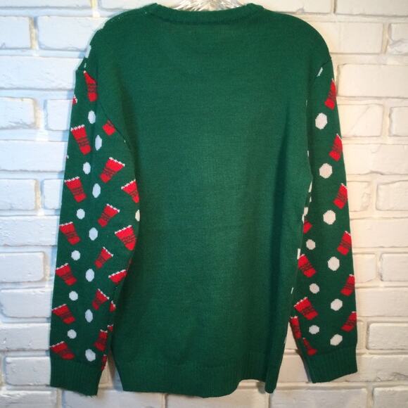 Ugly Christmas Sweater Party drinking ball themed adult medium - Picture 4 of 5
